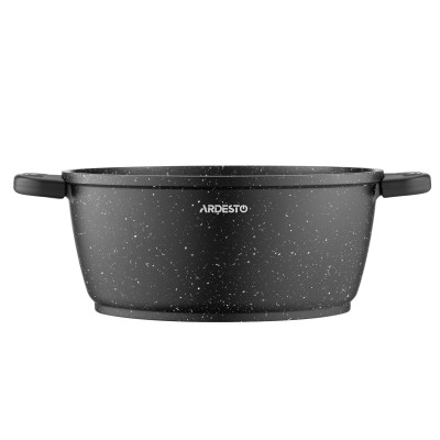 Каструля зі скляною кришкою Ardesto Gemini Anzio, 4.4л, алюміній, чорний AR2424GE Каструля зі скляною кришкою Ardesto Gemini Anzio, 4.4л, алюміній, чорний AR2424GE
