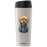 Термокухоль ARDESTO Coffee Time Maltipoo 450мл, нержавіюча сталь, бежевий