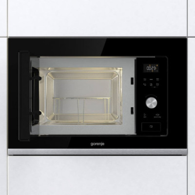 Микроволновая печь Gorenje встраиваемая, 20л, электронное управление, 800Вт, гриль, дисплей, черный