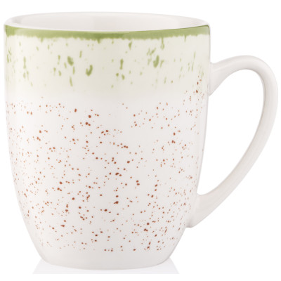 ARDESTO Чашка Siena, 360мл, порцеляна, біло-зелений ARDESTO Чашка Siena, 360мл, порцеляна, біло-зелений