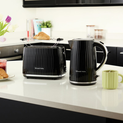 Тостер Russell Hobbs Eden 800Вт, пластик, подогрев, разморозка, черный