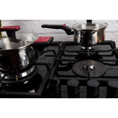 Варильна поверхня Hansa газова, 59см, чавун, чорний Варильна поверхня Hansa газова, 59см, чавун, чорний