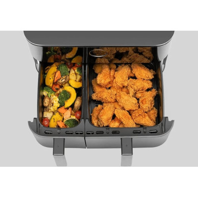 Мультипіч Xiaomi Dual Zone Air Fryer 10L 2700Вт, чаша-10л, сенсорне управл., пластик, чорний