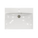 Раковина, умивальник Adamant Emil, штучний камінь, прямокут., з отвором для змішувача, з отвором для переливу, 595х455х138мм, накладний, білий