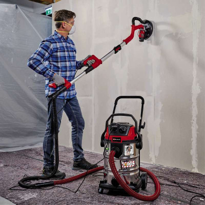 Пылесос профессиональный Einhell TE-VC 2230 SACL, 1400Вт, 220мБар, контейнер 30л, розетка, класс L, 9.15кг (2342465)