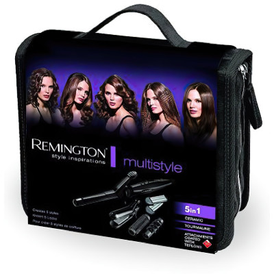 Мультистайлер Remington Multistyle, 25Вт, темп.режимів-5, 110-190С, 5 насадок, кейс, аксесуари, кераміка, тефлон , чорний