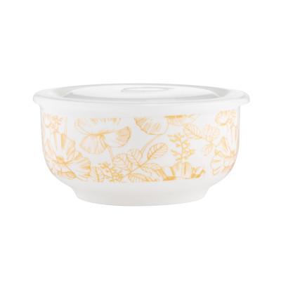 ARDESTO Салатник з кришкою Sunny day, 14 см, порцеляна ARDESTO Салатник з кришкою Sunny day, 14 см, порцеляна