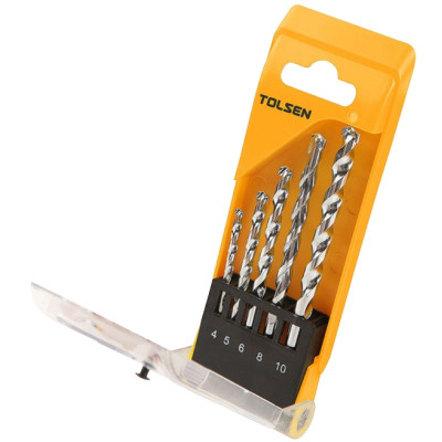 Набір свердел по цеглі Tolsen, 4-10мм, кейс, 5шт