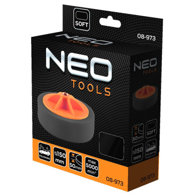 Диск полірувальний Neo Tools, губка м’яка, M14, 150x50мм