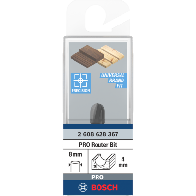 Фреза галтельна Bosch Professional Std S8 R4 D8 L9.2 Фреза галтельна Bosch Professional Std S8 R4 D8 L9.2