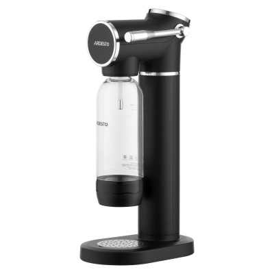 Сифон для газування води ARDESTO, підключення балону- різьба, пляшка 1л, важіль,  чорний