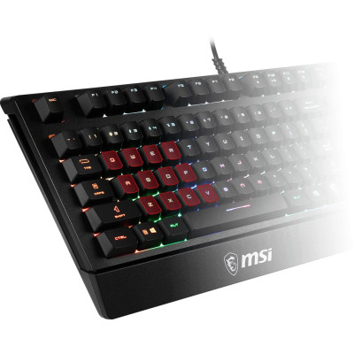 Клавіатура мембранна MSI Vigor GK20 UA 104key, USB-A, EN/UKR/RU, ColorLED, чорний