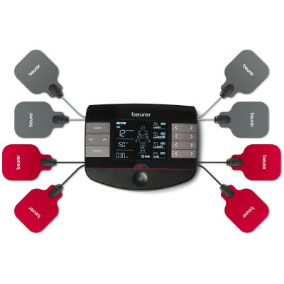 Електростимулятор Beurer для тіла, для м`язів, літий-електростимулятор, чорний Електростимулятор Beurer для тіла, для м`язів, літий-електростимулятор, чорний