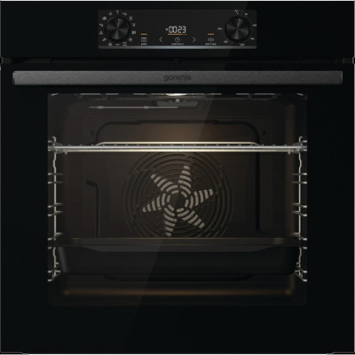 Духова шафа Gorenje електрична, 77л, A+, дисплей, макс.темп.- 300, IconLed, чорний