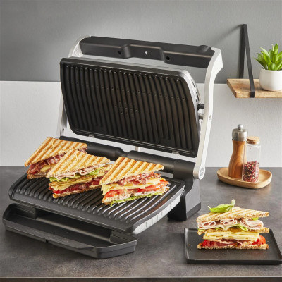 Tefal Гриль прижимний OptiGrill+ XL 2000Вт, темп. режимів-4, з`ємні пластини, алюміній, метал