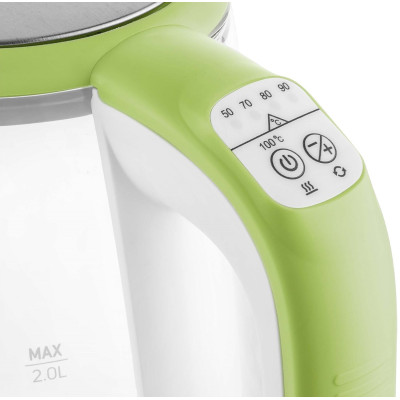 Електрочайник Sencor 2л, Strix, скло, 5 темп.реж, салатовий Електрочайник Sencor 2л, Strix, скло, 5 темп.реж, салатовий