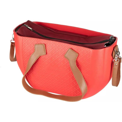 Сумка Nuvita MyMia ручки еко-шкіра, ремені для коляски, червоно-коричневий