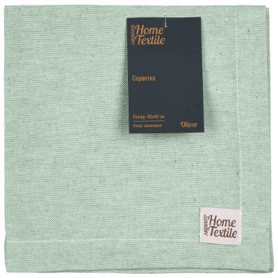 Серветка ARDESTO Oliver, 40х40см, 100% бавовна, аквамарин