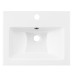 Раковина, умивальник ARDESTO Sati, штучний камінь, прямокут., з отвором для змішувача, з отвором для переливу, 595x450x158мм, накладний, білий