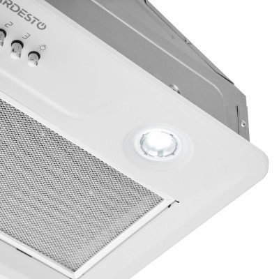 Витяжка Ardesto вбудована, 52см, 700м3ч, метал, 2х1Вт LED, кнопкове, білий