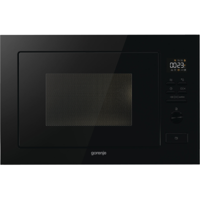 Мікрохвильова піч Gorenje вбудовувана, 25л, електр. управл., 900Вт, гриль, дисплей, чорний