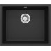 Мийка кухонна Deante Corda, граніт, прямокутник, без крила, 540х440х200мм, чаша - 1, накладна, металічний графіт