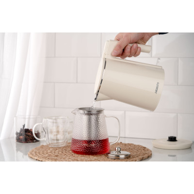 Заварник ARDESTO Gemini 950мл, боросиликатное стекло, нержавеющая сталь, прозрачный