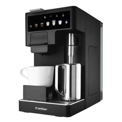Кавоварка Catler капсульна Renzo 1.6л, капсули, мелена кава, сенсорне керування, автоматичний капучинатор, чорний Кавоварка Catler капсульна Renzo 1.6л, капсули, мелена кава, сенсорне керування, автоматичний капучинатор, чорний