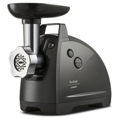 Tefal М'ясорубка HVB Plus, 2000Вт, 2.6кг/хв, 3 решітки, насадка для ковбас, кеббе, томатів, 5 терок, пластик/метал, чорний