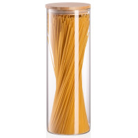 ARDESTO Банка для зберігання Fresh, кругла, 1300 мл, скло, бамбук ARDESTO Банка для зберігання Fresh, кругла, 1300 мл, скло, бамбук