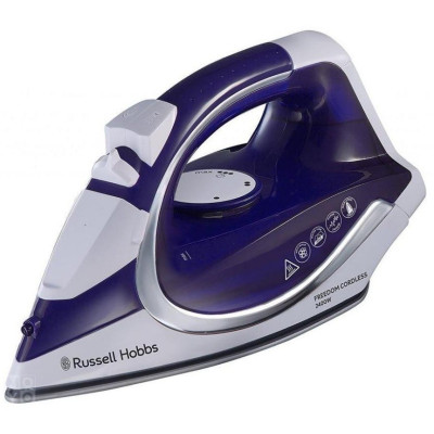 Праска Russell Hobbs безпровідна Supreme Steam Cordless, 2400Вт, 300мл, паровий удар -40гр, постійна пара - 135гр, база для заряджання, автовимкнення, керам. підошва, біло-синій Праска Russell Hobbs безпровідна Supreme Steam Cordless, 2400Вт, 300мл, паровий удар -40гр, постійна пара - 135гр, база для заряджання, автовимкнення, керам. підошва, біло-синій