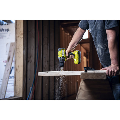 Шуруповерт-дрель ударный аккумуляторный Ryobi ONE+ HP RPD18C-242S 18В 1х2А-ч 1х4А-ч ЗП 54Нм 450-1700об-хв 1кг сумка