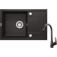 Набір для кухні Deante Corio, гранітна мийка ZRC_2113 + зміш. BMO_N62M, графіт