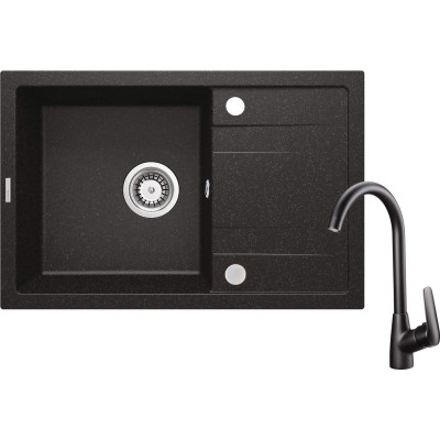 Набір для кухні Deante Corio, гранітна мийка ZRC_2113 + зміш. BMO_N62M, графіт