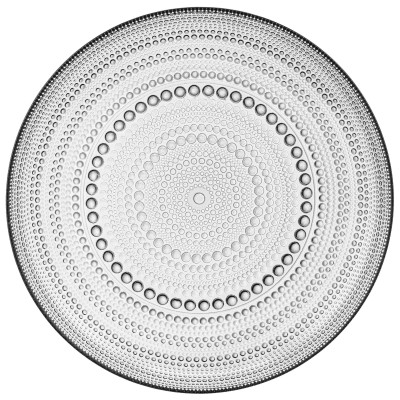 ARDESTO Тарілка Verbena, 24.5см, скло, сірий