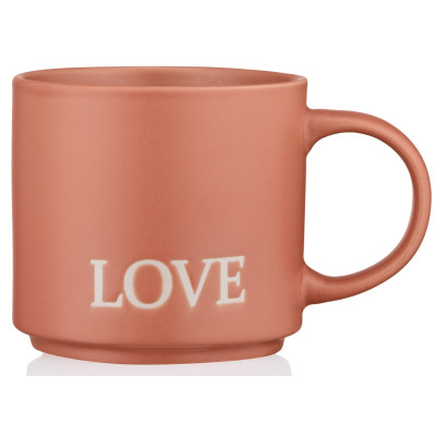 Чашка ARDESTO Love, 420мл, кераміка, помаранчевий