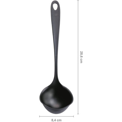 Fiskars Ополоник Essential, 28см, пластик, чорний