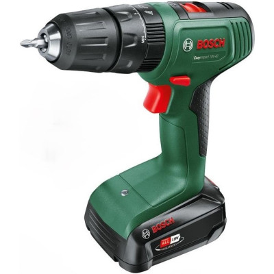 Шурупокрут-дриль акумуляторний Bosch EasyImpact 18V-40 18В 2х2А·год 20·38Нм 0-430·0-1630об/хв кейс ЗП набір 34шт (АС Xline) 1.4кг