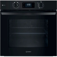 Духова шафа Indesit електрична, 71л, A+, дисплей, конвекція, чорний