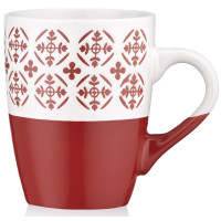 Чашка ARDESTO Ornament, 320мл, кераміка, червоно-білий