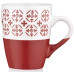 Чашка ARDESTO Ornament, 320мл, кераміка, червоно-білий