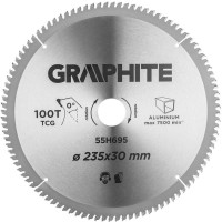 Диск пильний Graphite по люмінію, 235х30мм, 100 зубів Диск пильний Graphite по люмінію, 235х30мм, 100 зубів