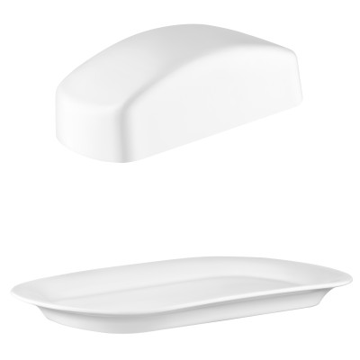 Маслянка ARDESTO, 20.3х12.7х6.4см, порцеляна, білий