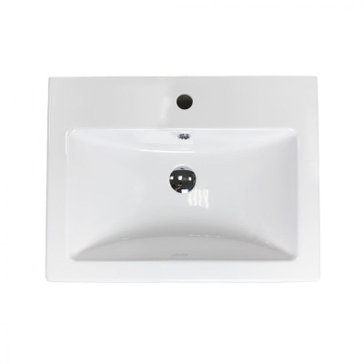 Раковина, умивальник Adamant CERS, штучний камінь, прямокут., з отвором для змішувача, з отвором для переливу, 495x390x158мм, накладний, білий
