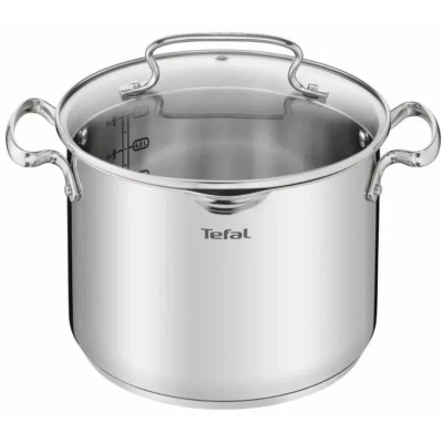 Каструля Tefal Duetto+, з кришкою, 6л, нержавіюча сталь Каструля Tefal Duetto+, з кришкою, 6л, нержавіюча сталь