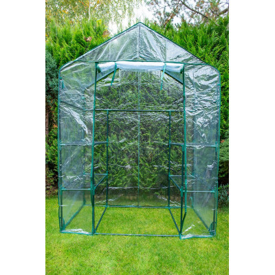 Neo Tools Парник складаний 195х143х73, 4 полиці, ПВХ плівка, зелений Neo Tools Парник складаний 195х143х73, 4 полиці, ПВХ плівка, зелений