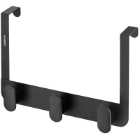 Дверний вішак на 3 гачки ARDESTO Minimalism 30x3x20см, метал, пластик, чорний