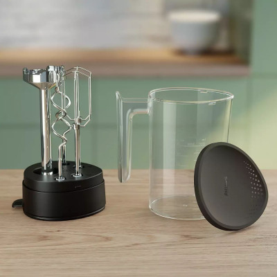 Philips Міксер ручний 5000 series, 500Вт, насадки -4 вінчика, блендер, подрібнювач, турборежим, чорний