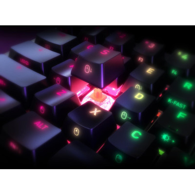 Клавіатура механічна Xtrfy K5 68Key, Kailh Red, USB-A, EN/UA, Hot-swap, RGB, Чорний