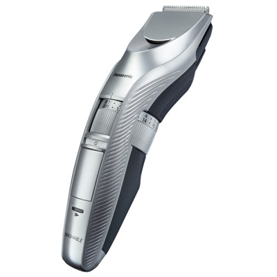 Тример Panasonic, для бороди, вусів і голови, мережа+акум., насадок-2, кейс, сталь, сріблястий